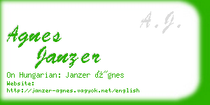 agnes janzer business card